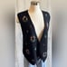 Vintage Donnkenny Holiday Wreath Knit Vest large Christmas Embroidered beaded