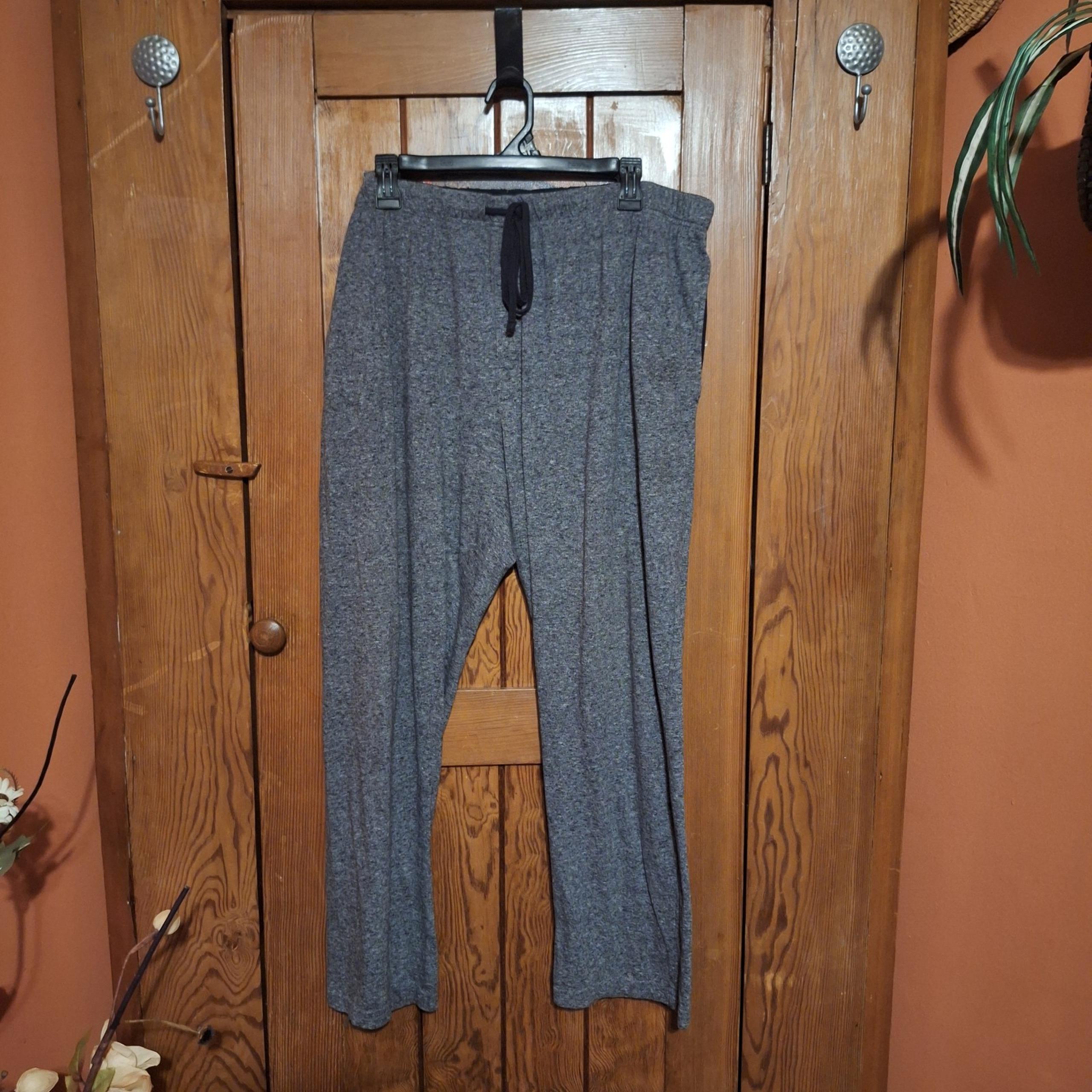 Mens Dk Grey and black Hanes Loungewear Pants Sz XL