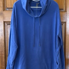 Sweaty Betty Luxe Fleece Hoodie in Bright Blue