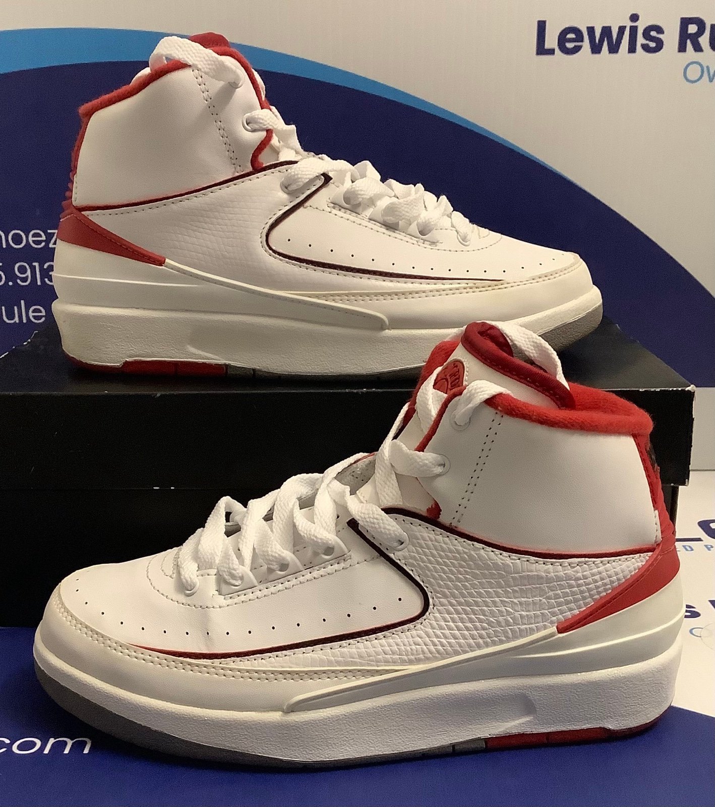 Air Jordan 2 White Red Kids Size 4.5y