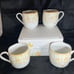 Lenox Butterfly Meadow Cottage Goldenrod Set Of 4 Porcelain Mugs. NEW.
