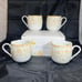 Lenox Butterfly Meadow Cottage Goldenrod Set Of 4 Porcelain Mugs. NEW.