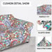 Printed Couch Chair Cover - Floral Pattern Sofa Cover with Separate Cushion