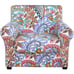 Printed Couch Chair Cover - Floral Pattern Sofa Cover with Separate Cushion