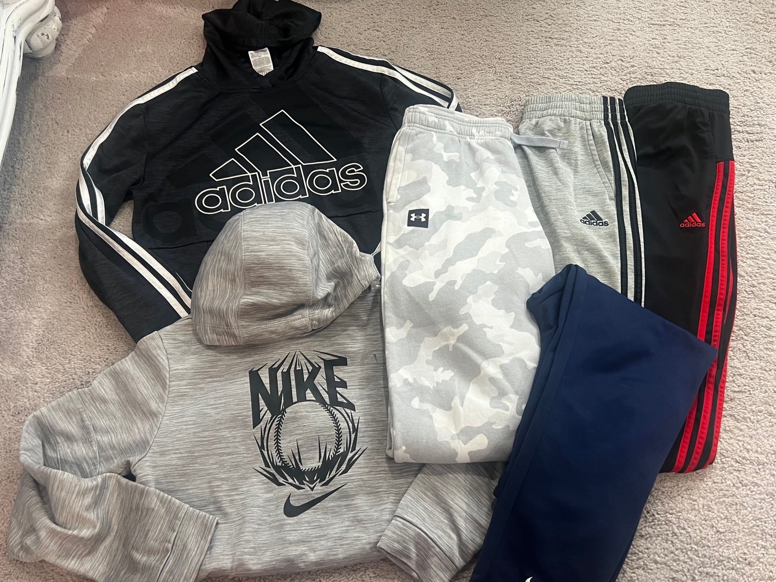 Boys Nike under armour adidas bundle