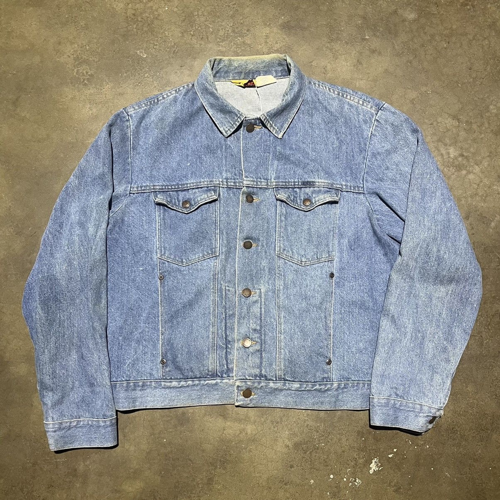Vintage 80s Rustler Blue Western Boxy Denim Jacket