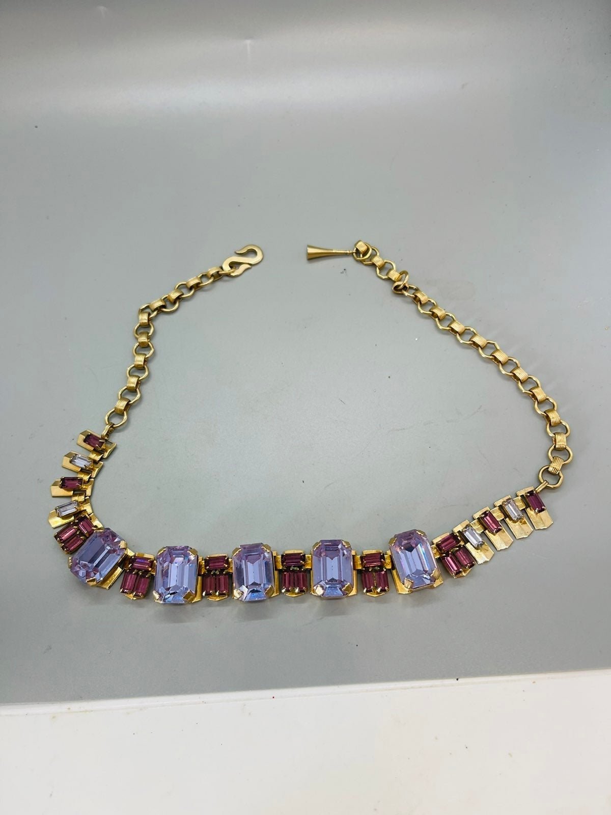 Exquisite vintage grosse germany designer rhinestone necklace