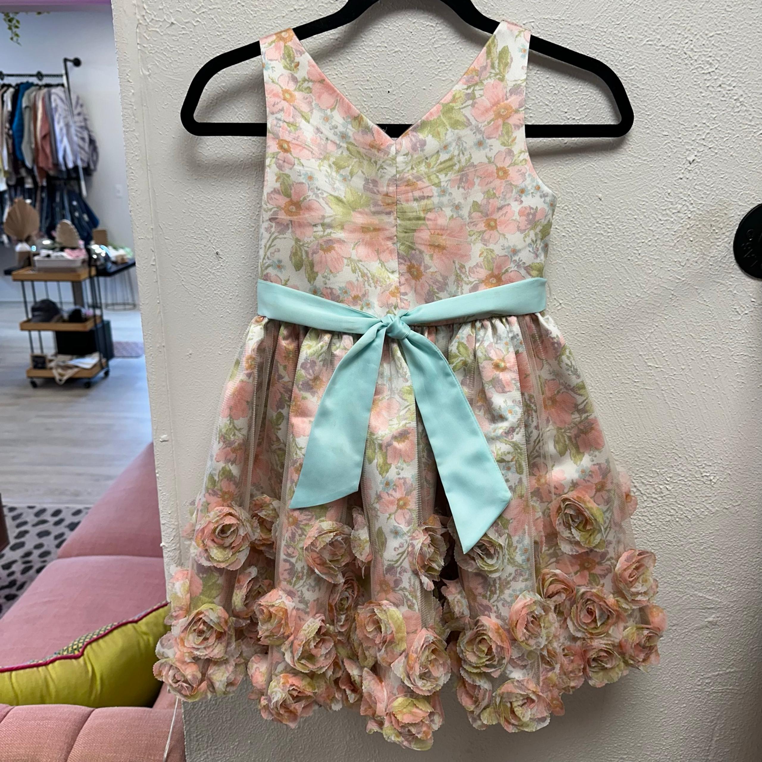 Monsoon floral formal dress with sash 8