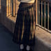 ONeil of Dublin Worsted Wool Long Quilted Skirt
