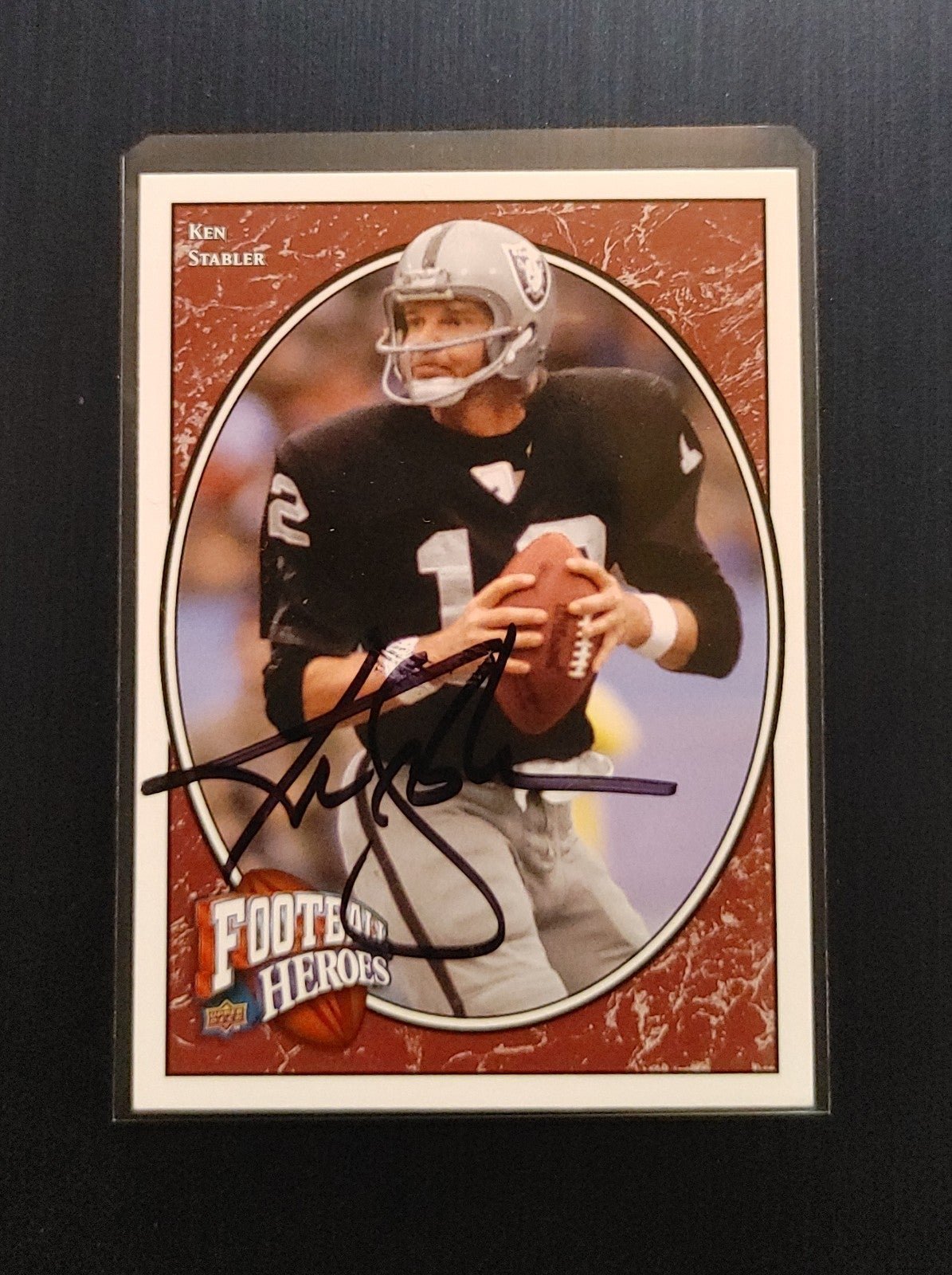 2008 Ken Stabler Upper Deck Signed On Card Autograph