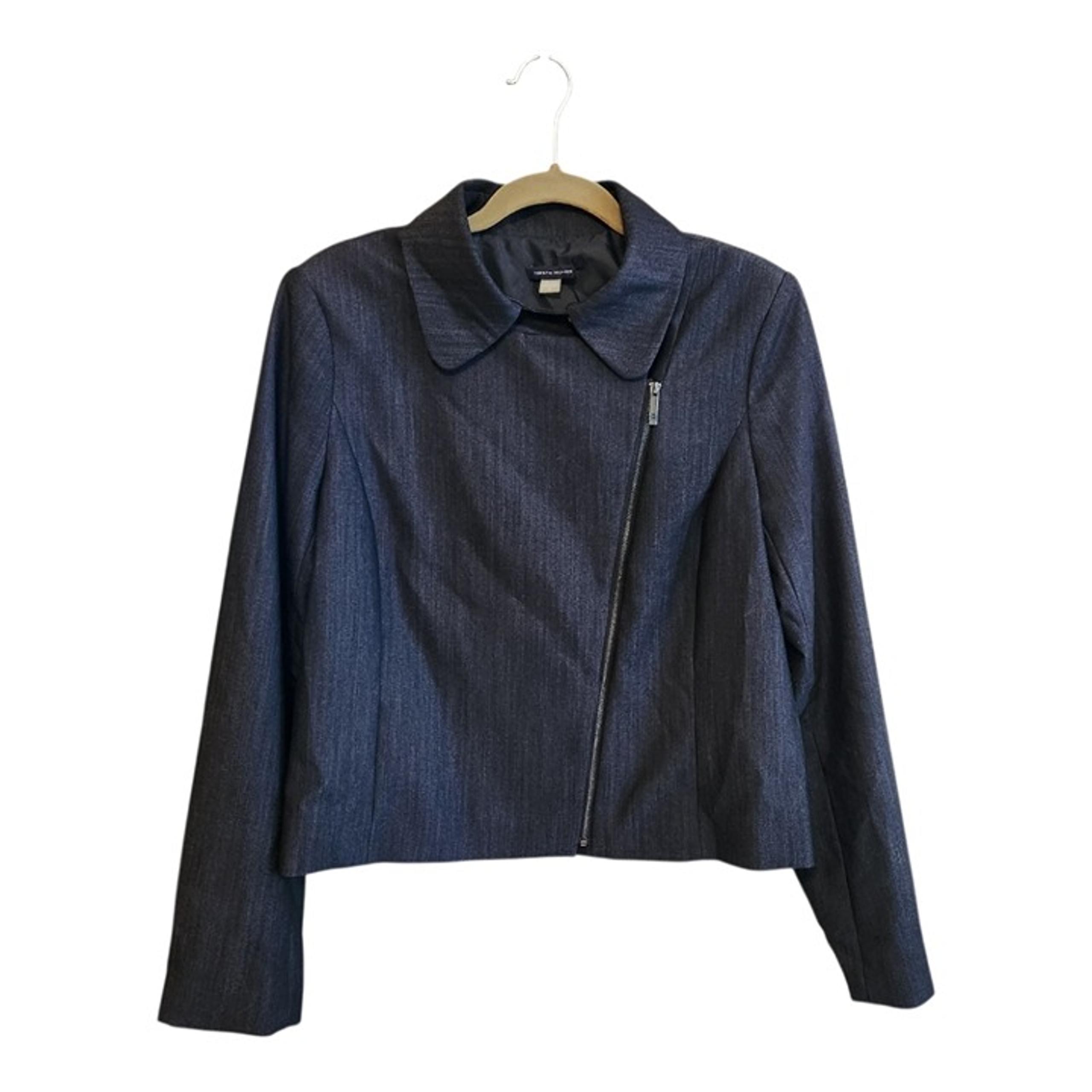 Tommy Hilfiger Blue Moto Style Jacket Size 12