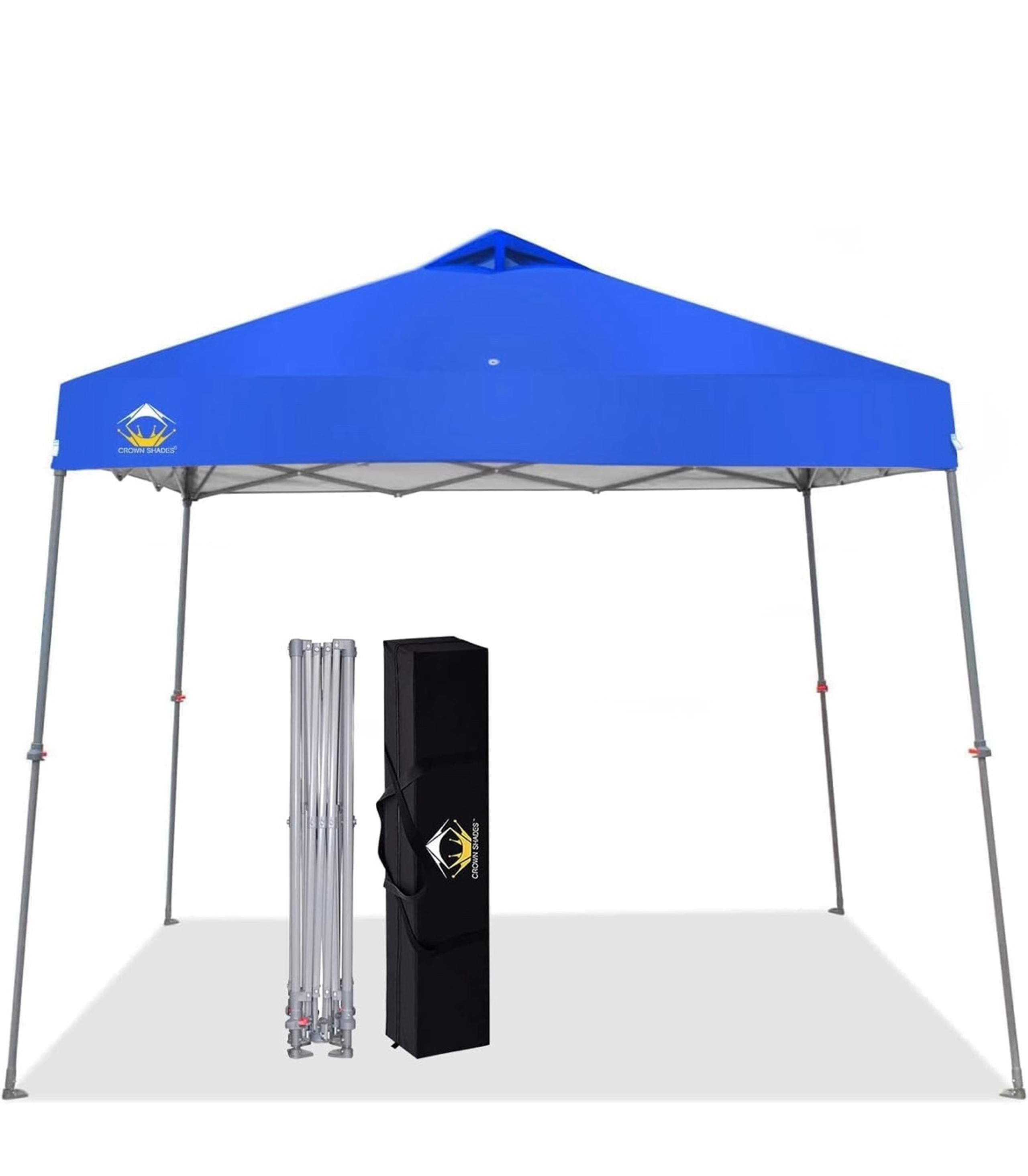 Crown Shades 9x9 Pop Up Canopy Tent 11x11 Base Blue