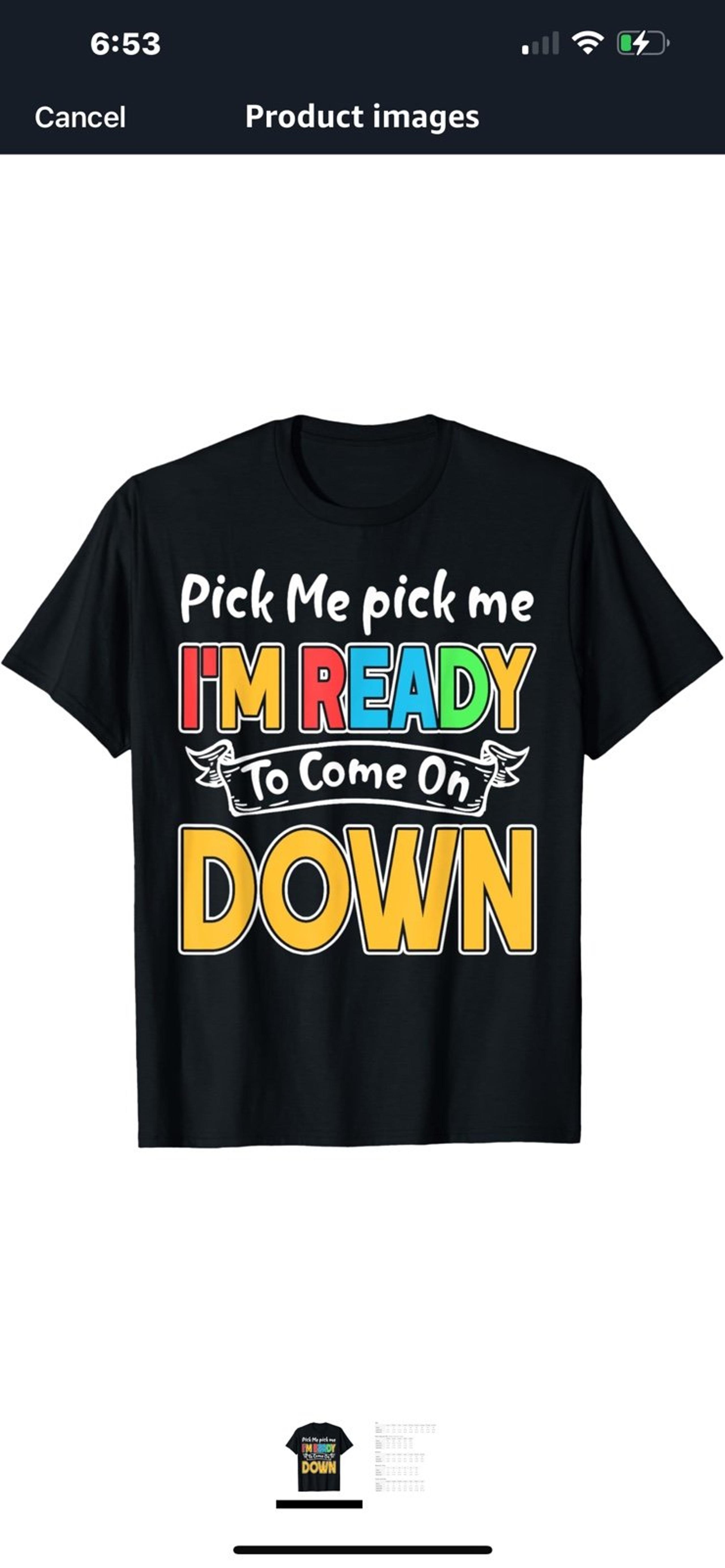 NWT Pick Me Im Ready To Come On Down T-Shirt T-Shirt price is right