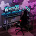 L Shaped Computer Desk - Home Office Desk with Shelf, Gaming Desk Corner Table