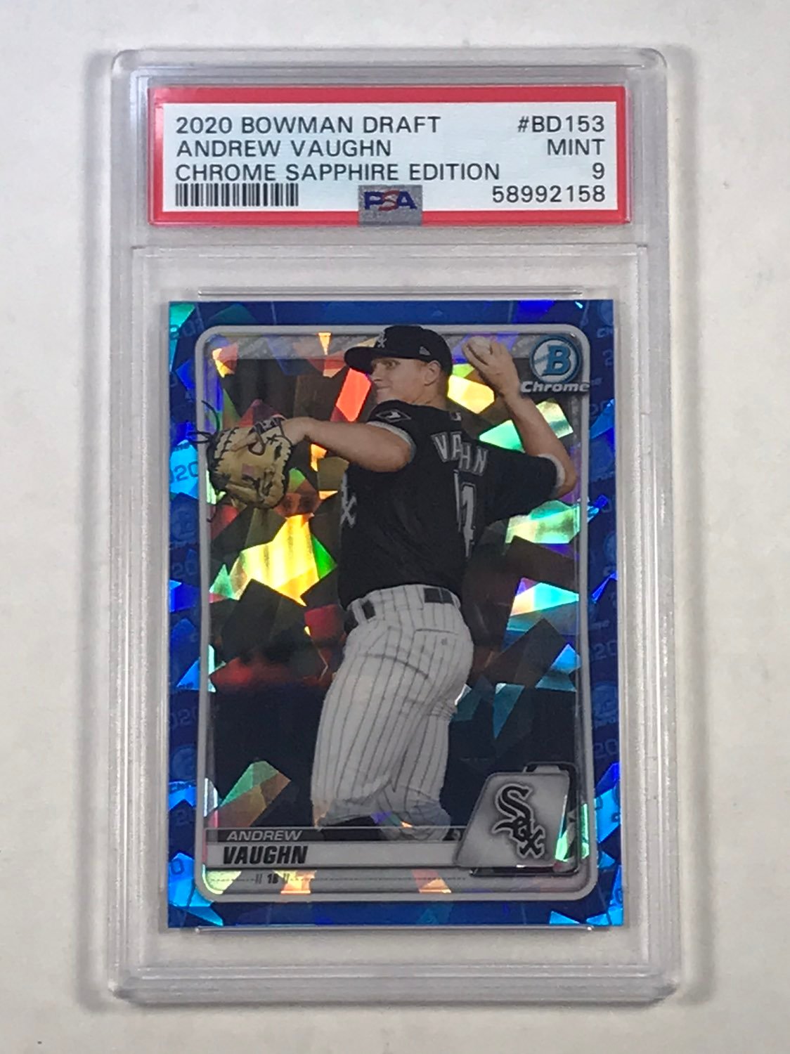 Andrew Vaughn Rookie Sapphire PSA MT 9