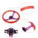 Universal 6-Hole 350mm Deep Dish Red Crystal Bubble Neo Spoke Steering Wheel