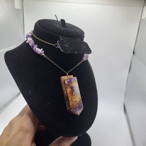 One of a Kind Purple Lover's Stunning Fairycore Bohemian Artisan Made Resin Crys