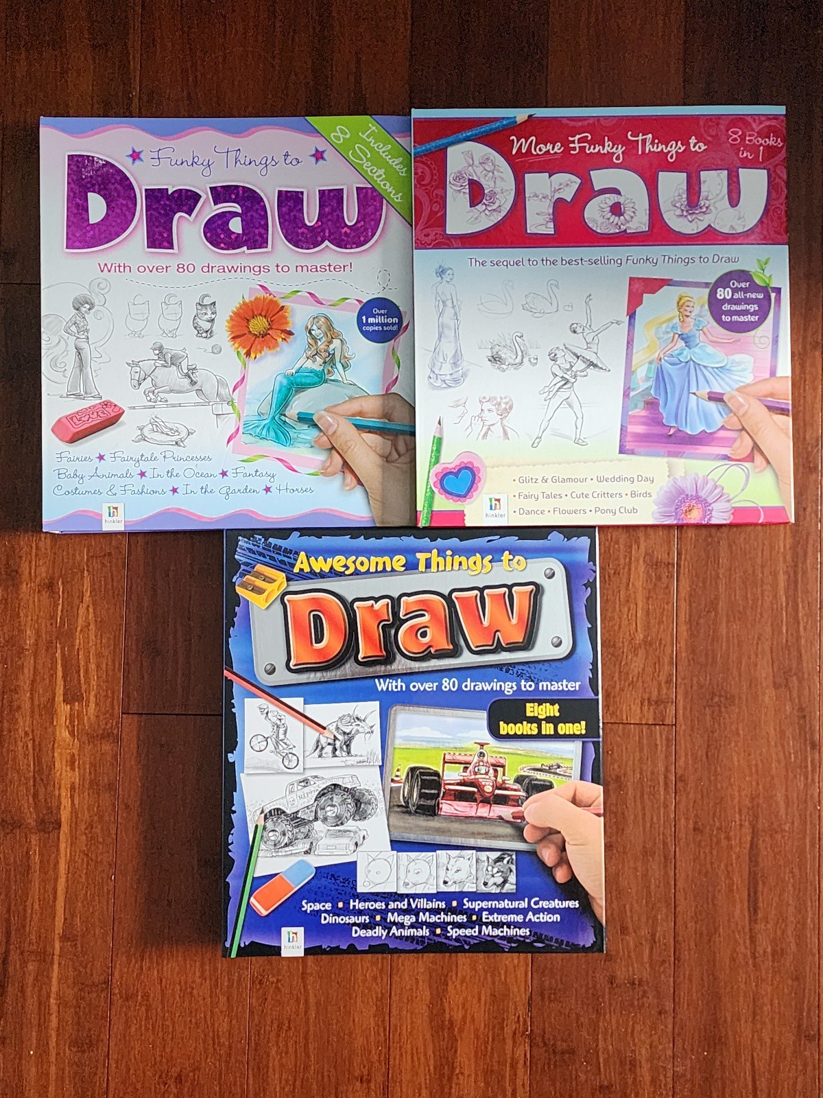 Bundle! 3 Hinkler How to Draw books