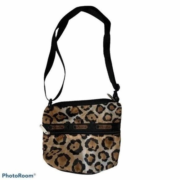 Vintage LeSportsac Animal Print Small Crossbody Bag
