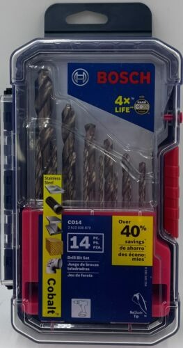 BOSCH 14 Piece Cobalt Metal Drill Bit Set CO14