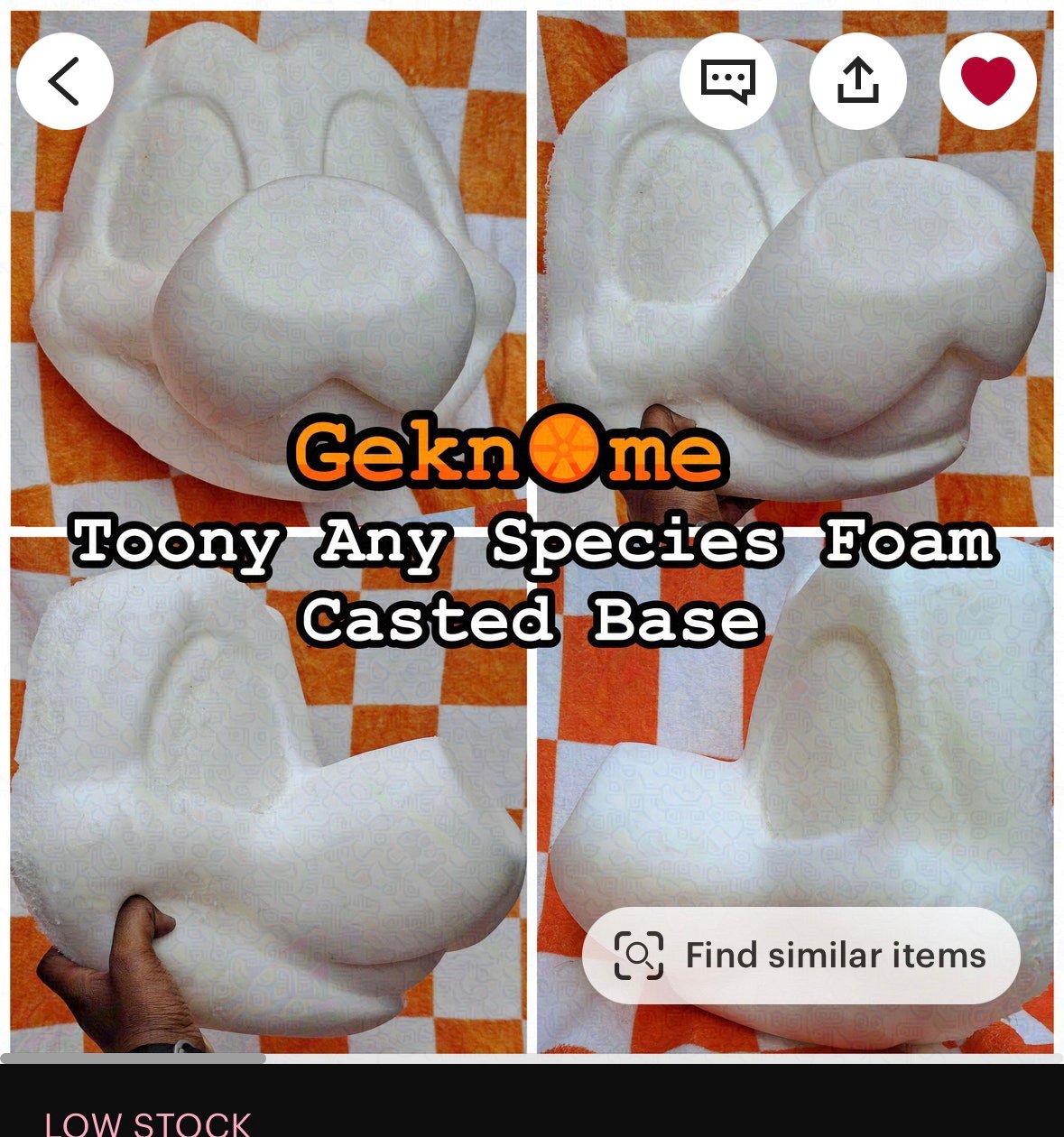 geknome any species foam casted fursuit headbase