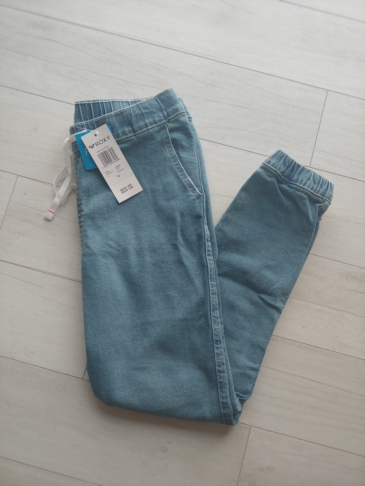 Roxy NEW Girls Denim Joggers Pants