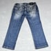 Miss Me Jeans Women 25 Blue Signature Cuffed Capri Stretch Denim Crop Logo Pants