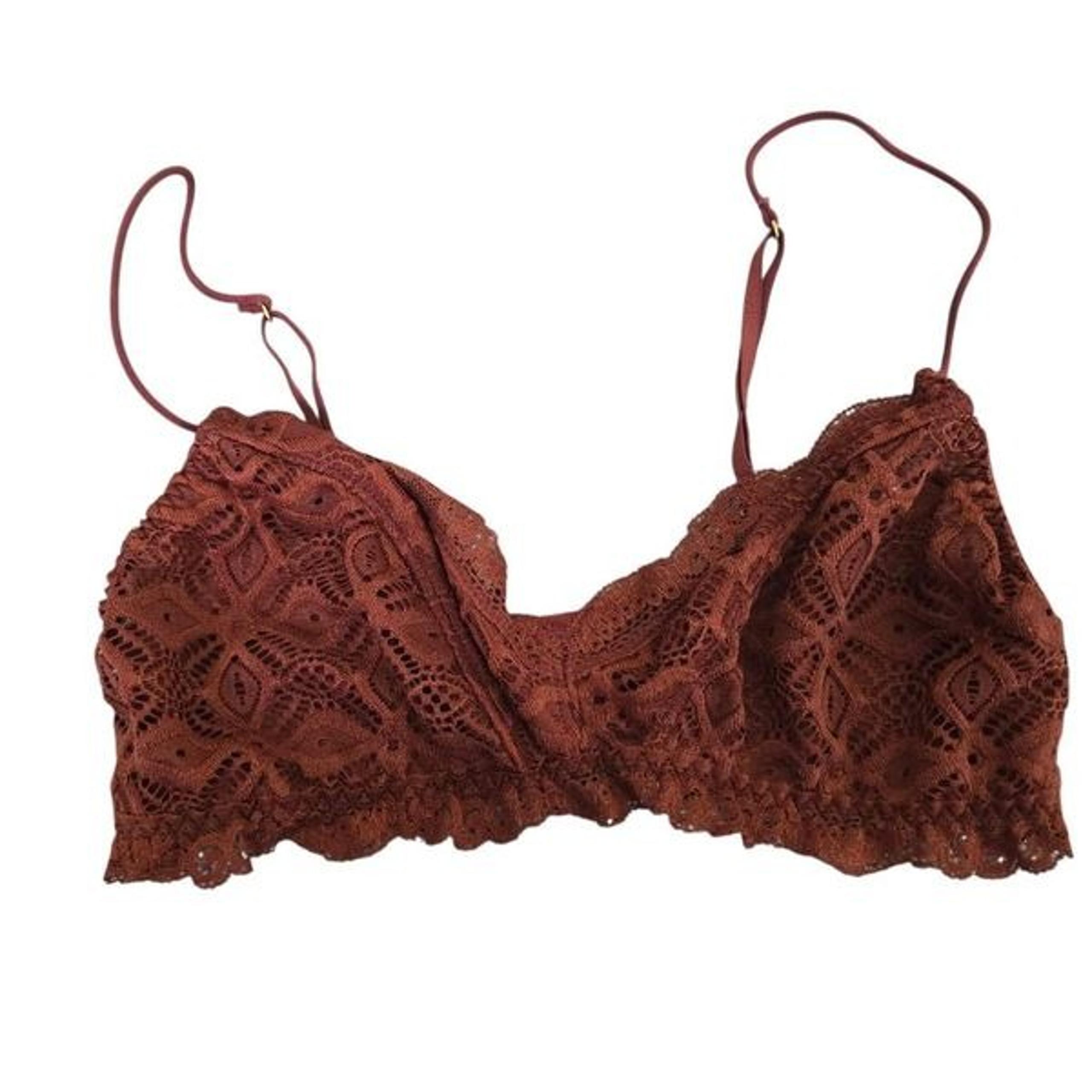Out from Under by Urban Outfitters Bra Women's Medium Burnt Orange Lace Bralette