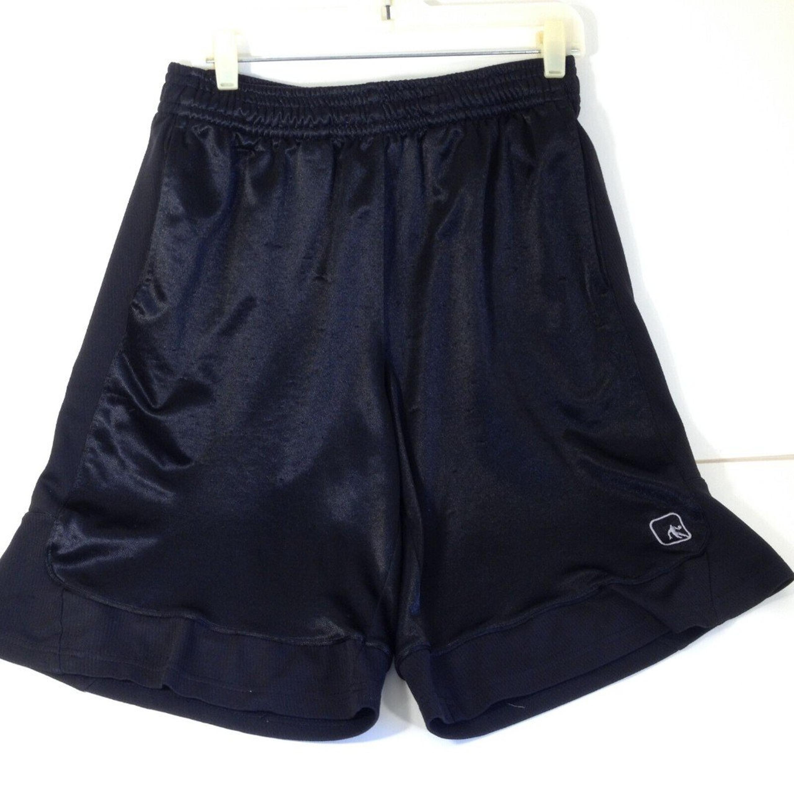 Men's AND1 Black Elastic Waist Pull On Side Pockets Athletic Shorts Size L