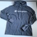 Champion S Hoodie Sweatshirt Pullover Hooded Spellout Gray Streetwear Fleece