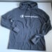 Champion S Hoodie Sweatshirt Pullover Hooded Spellout Gray Streetwear Fleece