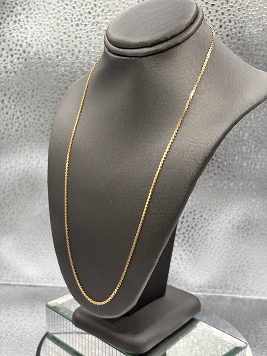 Vintage Ladies 14 Karat Yellow Gold Double Serpentine Chain