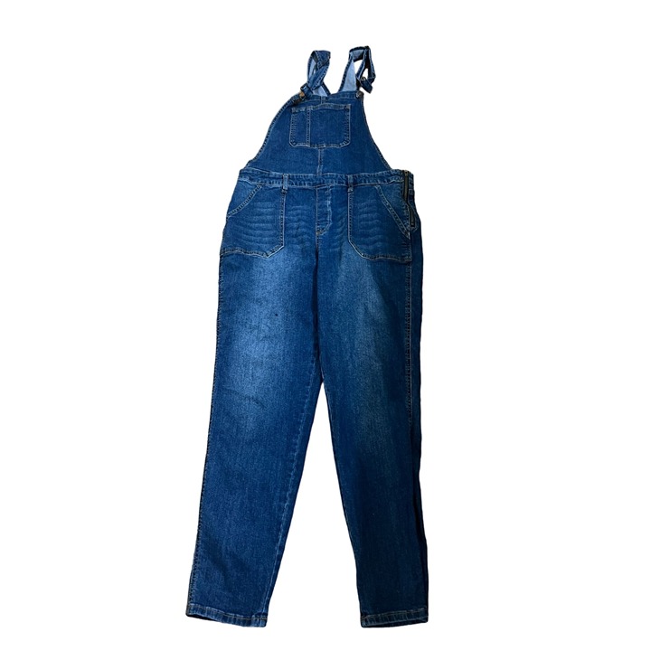 No Boundaries Blue Denim Overalls Women Adjustable Straps Size XL 15/17