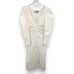 Prabal Gurung Ruched Button Up Dress 0 Scoop Neck Long Puff Sleeve Shirred White