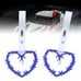 NEW 2PCS BARBED WIRE BLUE JDM TSURIKAWA RING WHITE Handle Strap Drift Charm