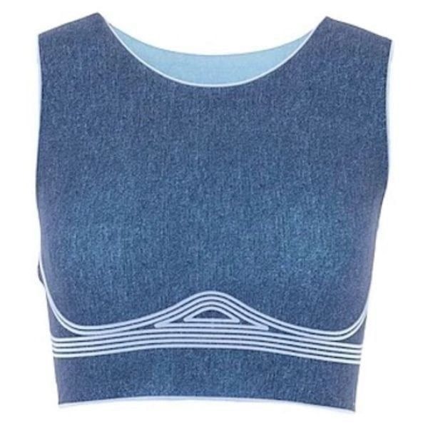 Wolford Ladies Texas Heavy Blue Taylor Crop Top
