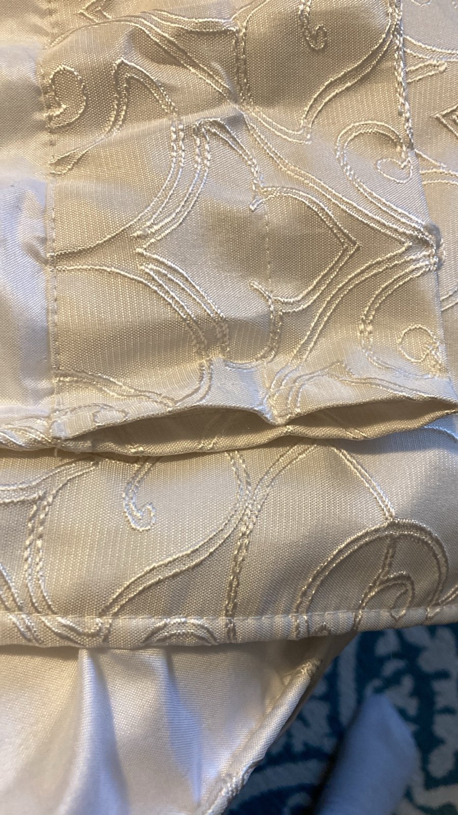 Curtains Satin Embroidered 82”x38”