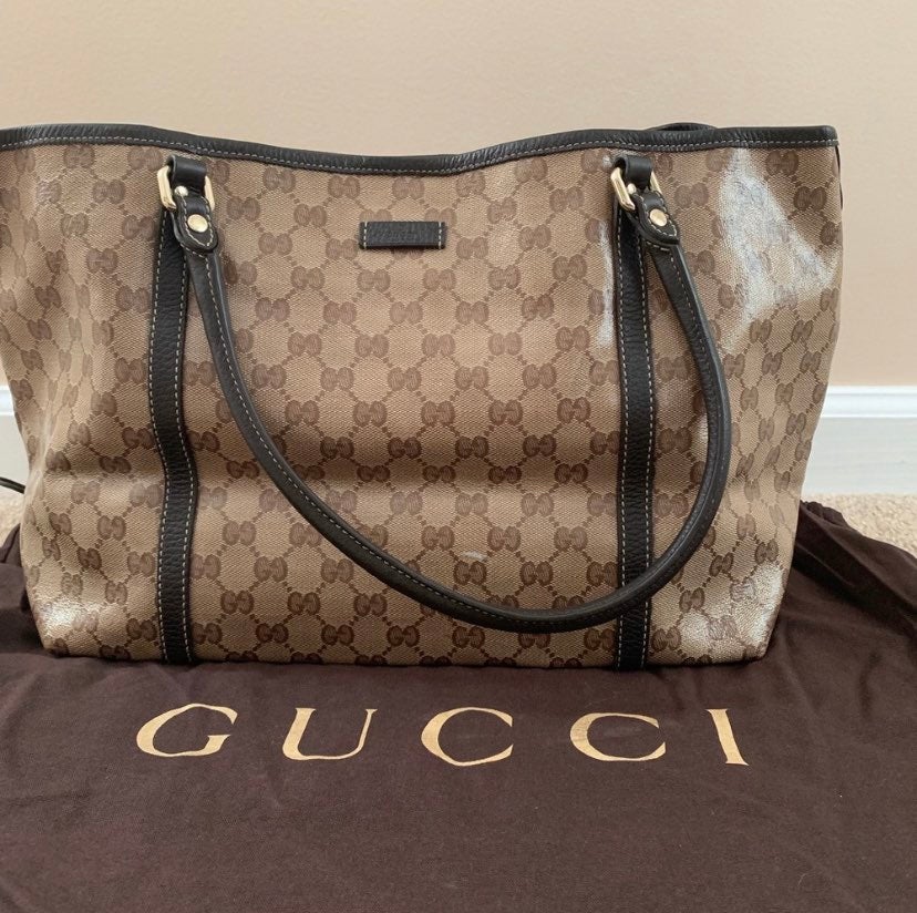 Gucci crystal monogram tote