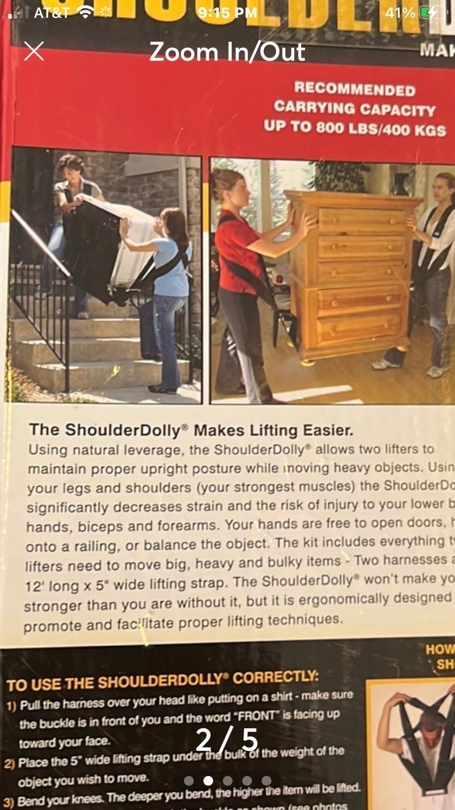 Original Shoulder Dolly Complete Like New