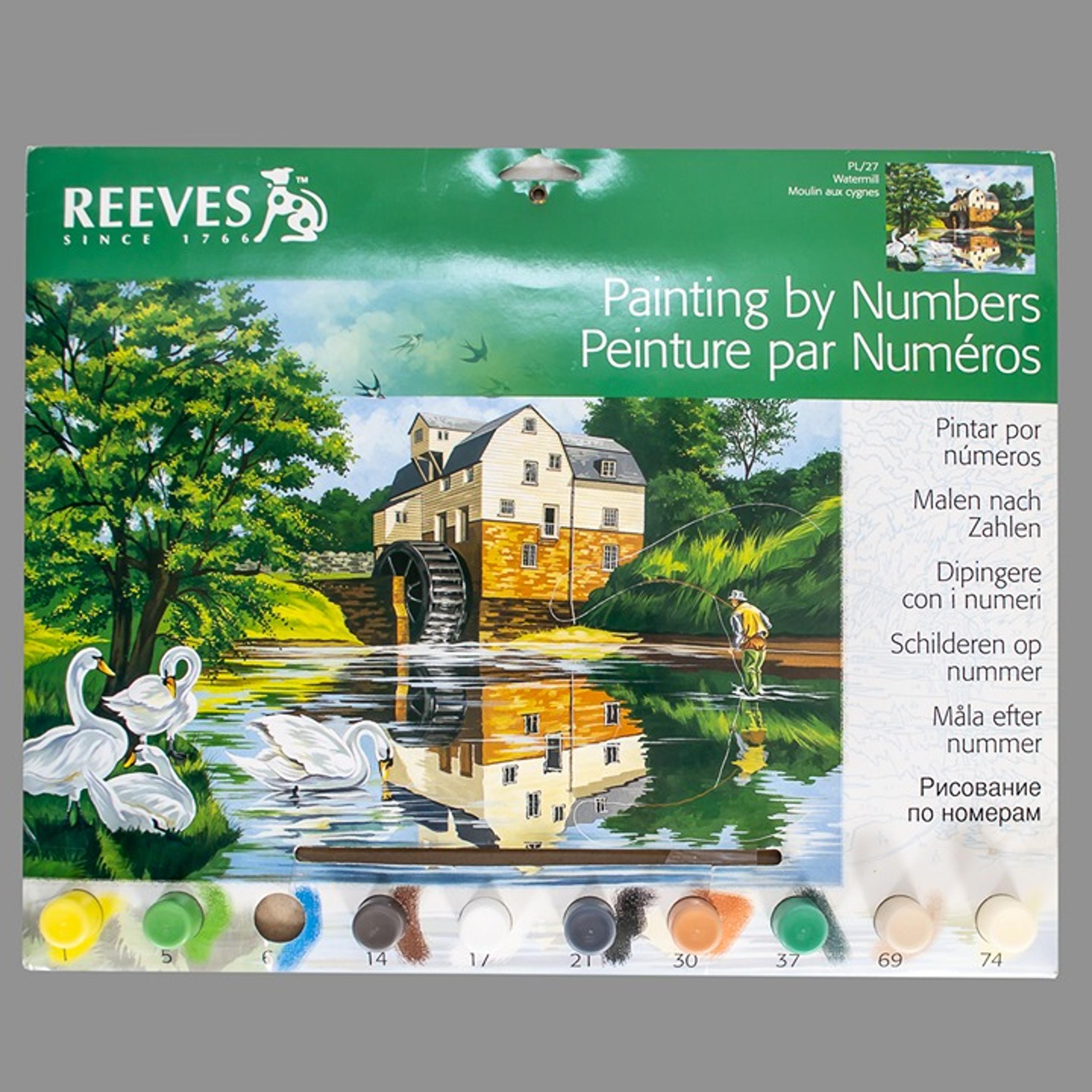 Reeves Painting By Numbers Kit Watermill PL/27