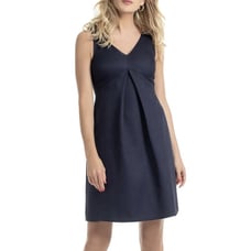 NWT Trina Turk Observer Navy Blue Jacquard Sleeveless Tie Shoulder Dress