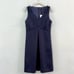 NWT Trina Turk Observer Navy Blue Jacquard Sleeveless Tie Shoulder Dress
