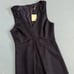 NWT Trina Turk Observer Navy Blue Jacquard Sleeveless Tie Shoulder Dress