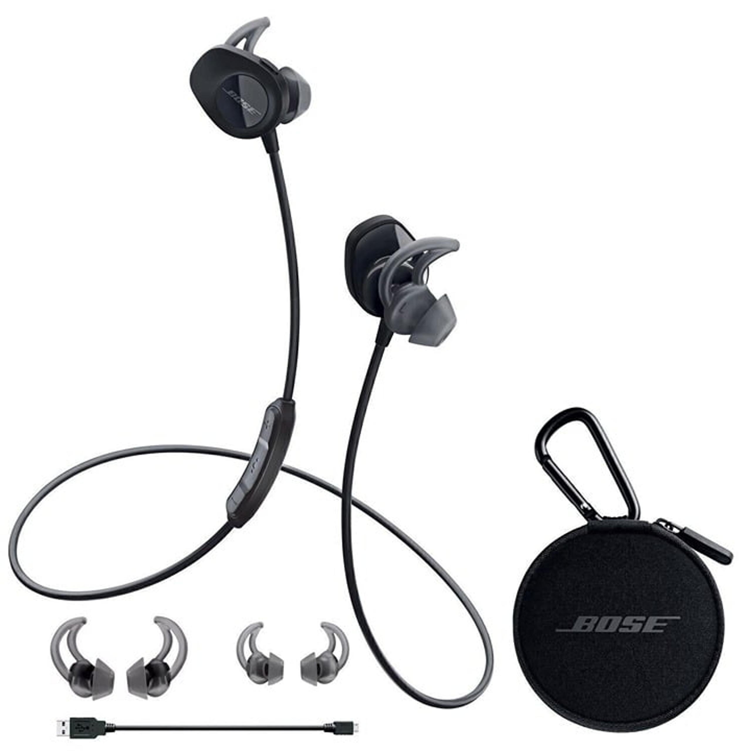 Bose SoundSport Wireless Bluetooth In Ear Headphones Earbuds - Black(Like New)
