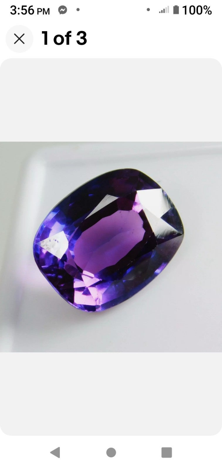 10.20 ct RARE pink/purple Tanzania cushion cut