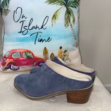 Cole Haan Andi Ombre Blue Leather Lofer Mule Shoes