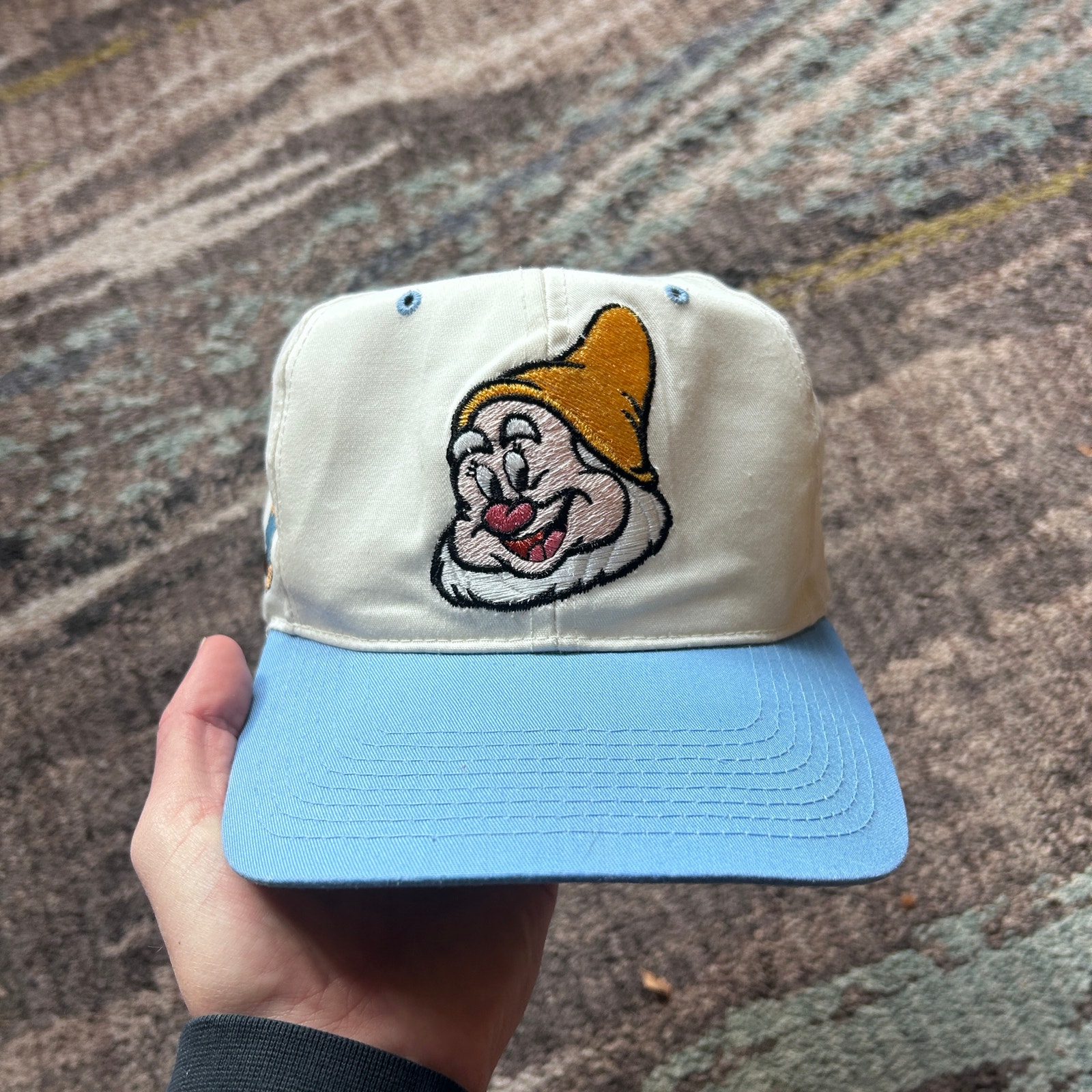 Vintage 90's American Needle Toon Blockhead Happy Snow White Dwarfs Snapback Hat