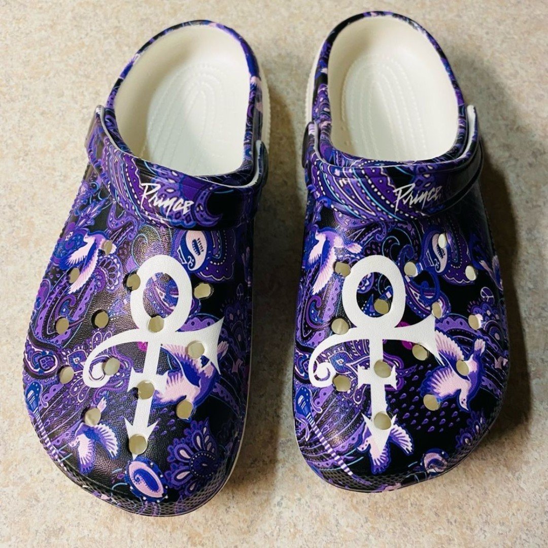 Prince Symbol Clogs, Garden Shoes, lightweight, Unisex, W Sz 10, M Sz 8.5, EU 44