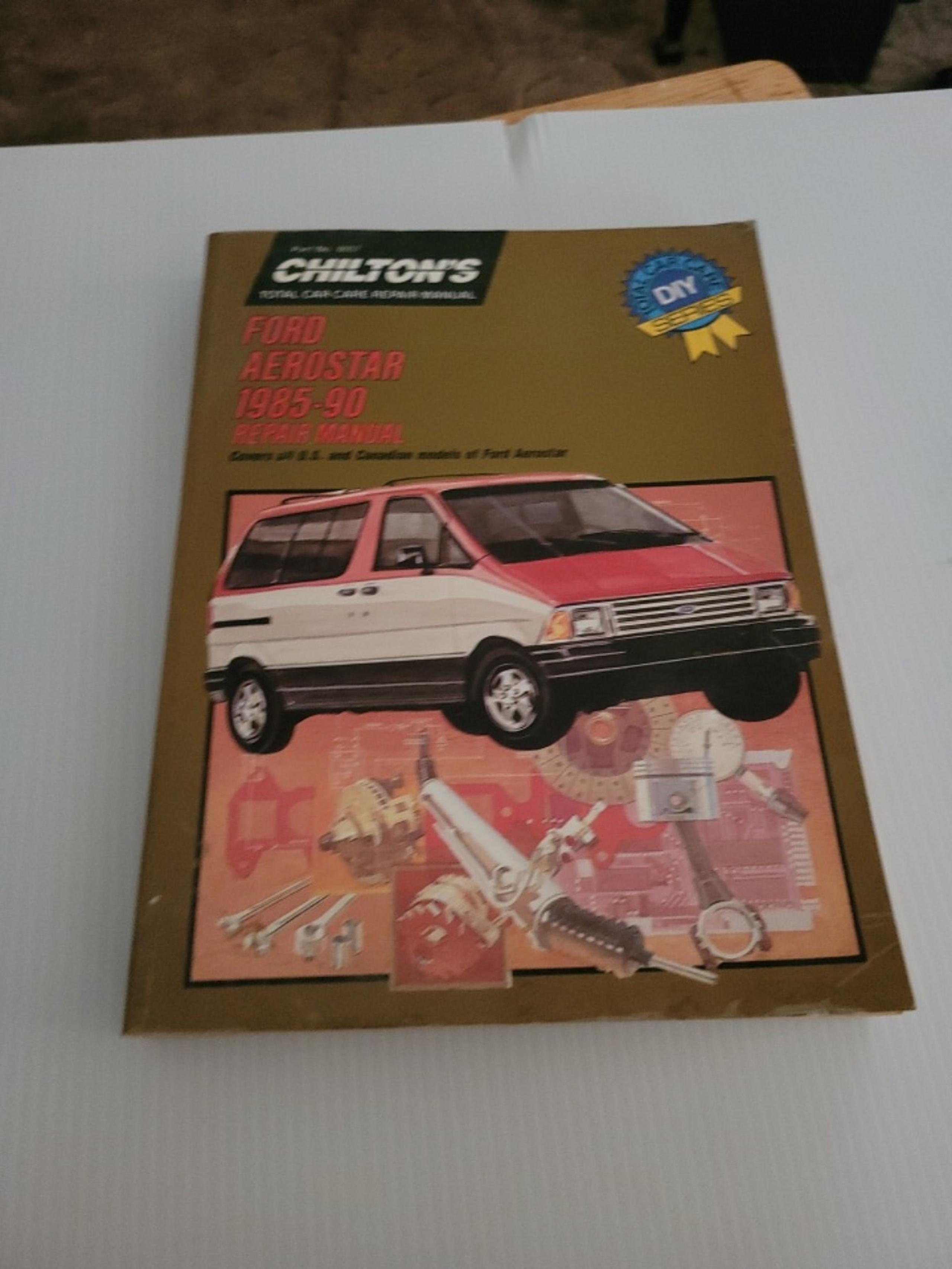 1990 's Part #8057 Ford Aerostar 1985-1990 Repair Manual - Chilton