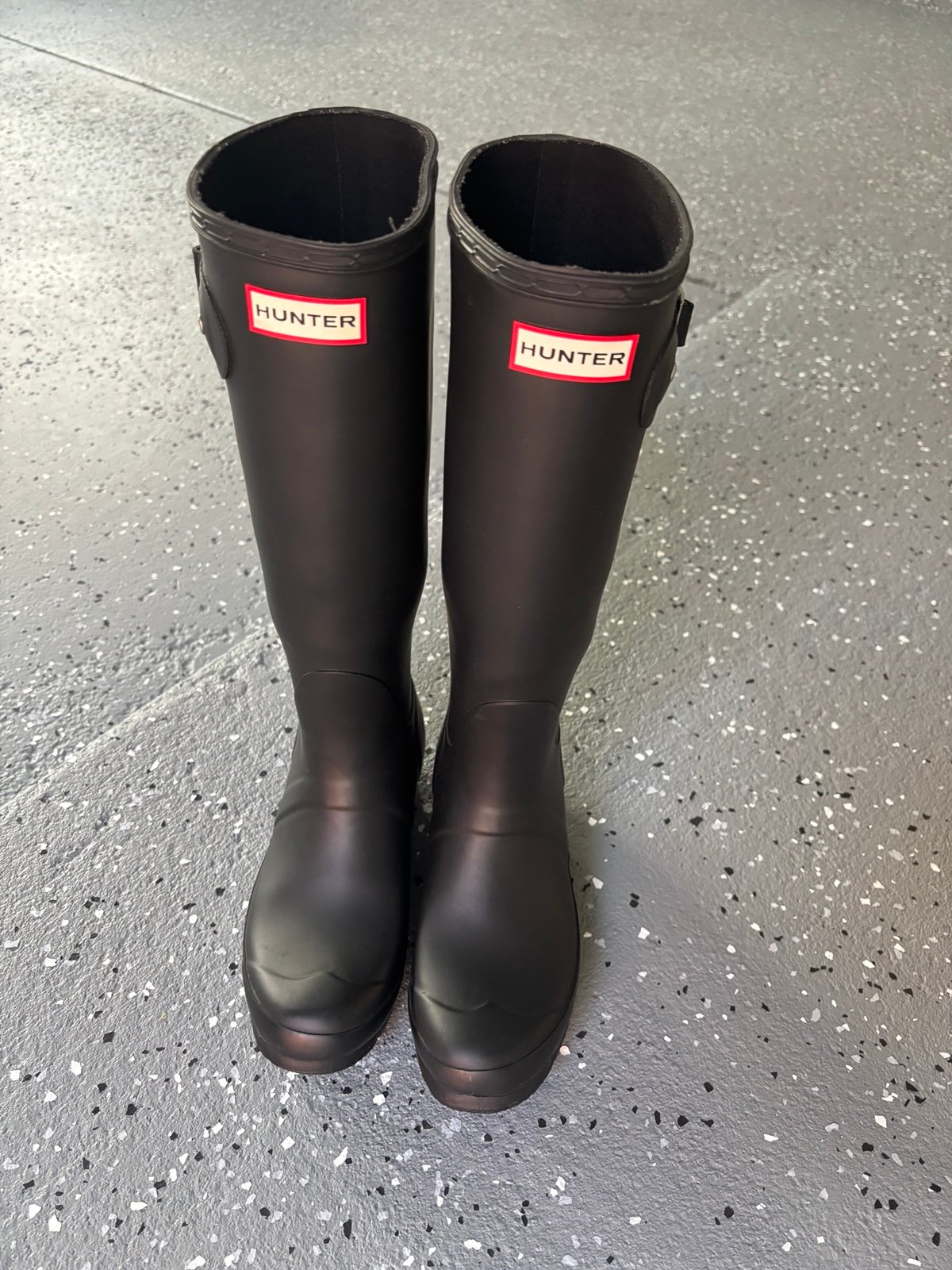Rain Boots HUNTER Original Back Adjustable Tall Rain Boot - Women's -size 7
